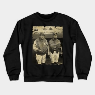 Babe Ruth and Lou Gehring, Former Captain of The New York Yankees Crewneck Sweatshirt